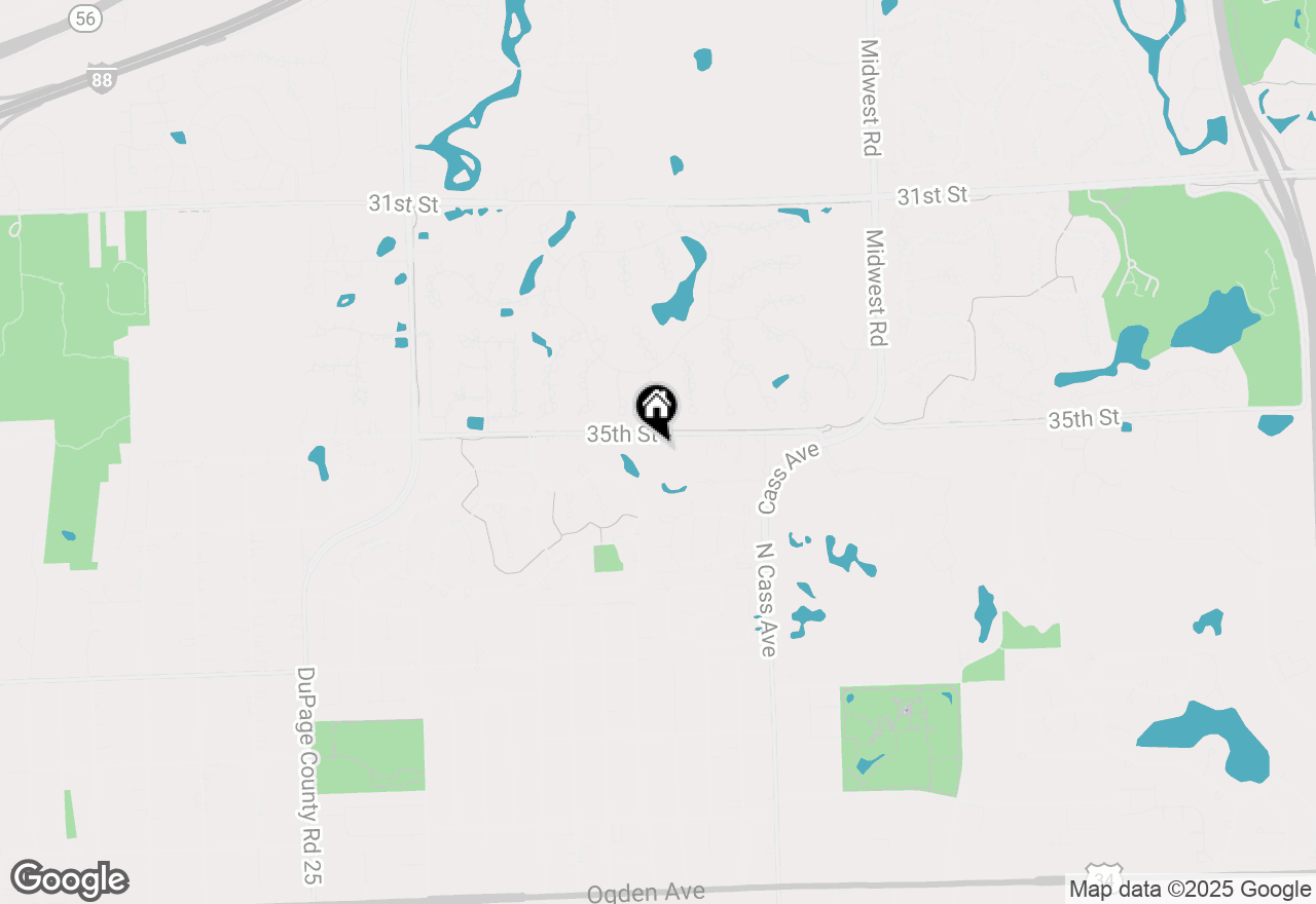 Map of 2525 35th Street, Oak Brook, IL 60523