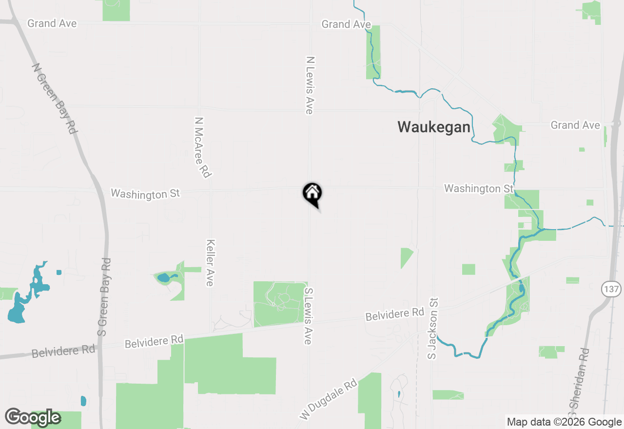 Map of 49 S Lewis Avenue, Waukegan, IL 60085