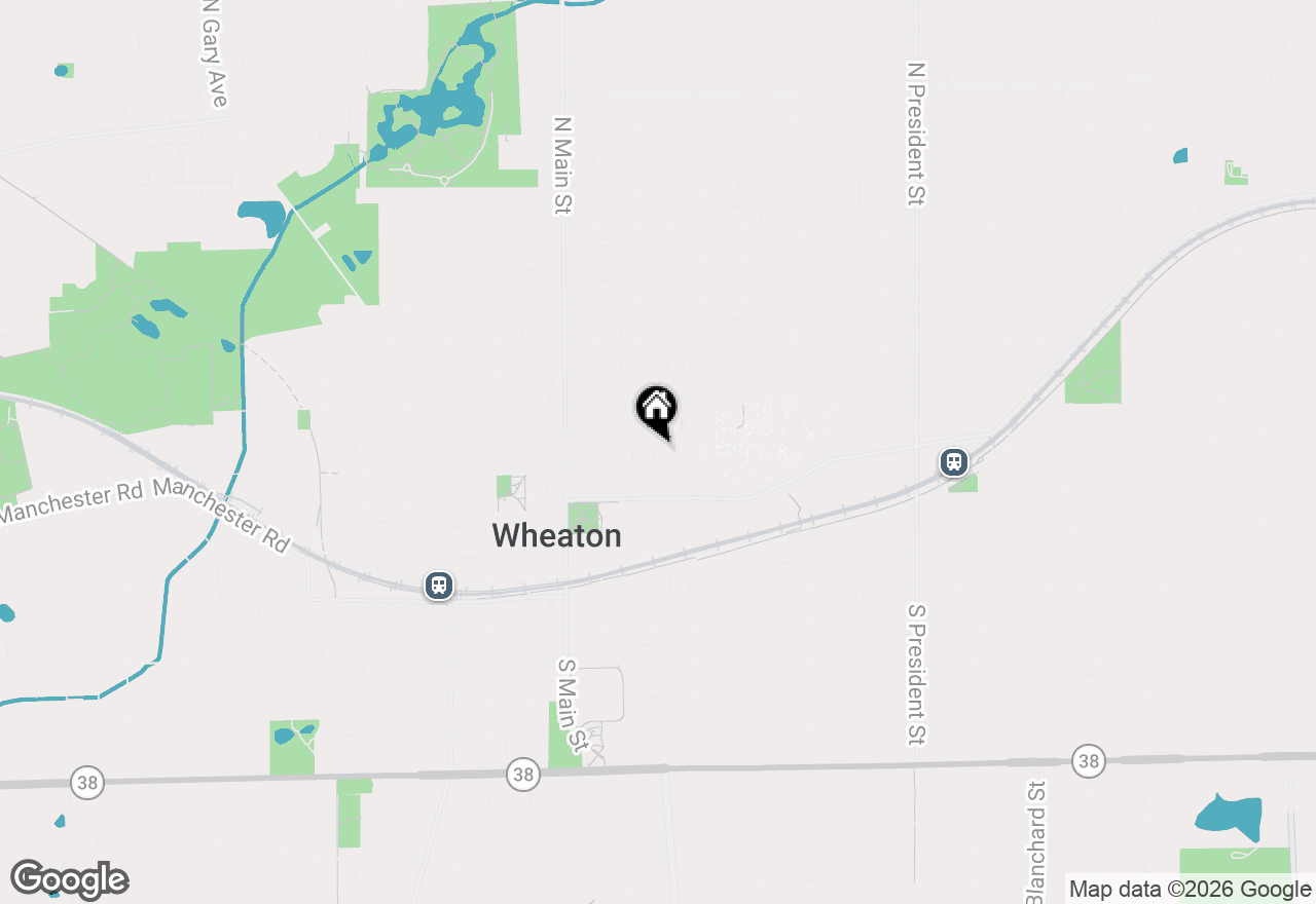 Map of 315 E Union Avenue, Wheaton, IL 60187