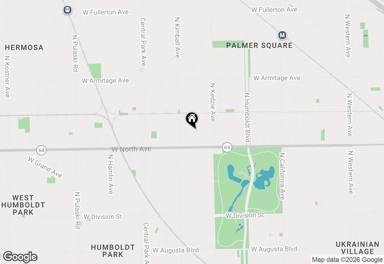 Map of 1657 N Spaulding Avenue #2, Chicago, IL 60647