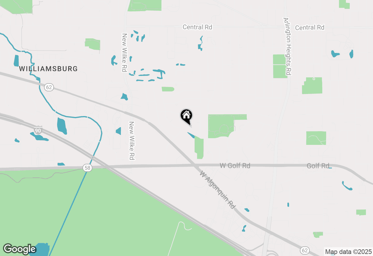 Map of 1602 S Surrey Lane, Arlington Heights, IL 60005