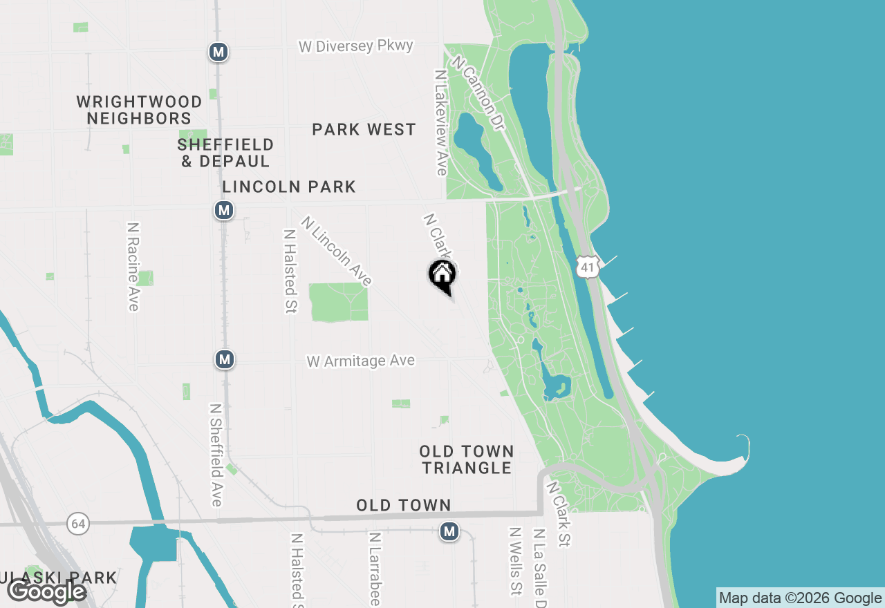 Map of 2124 N Sedgwick Street #G, Chicago, IL 60614