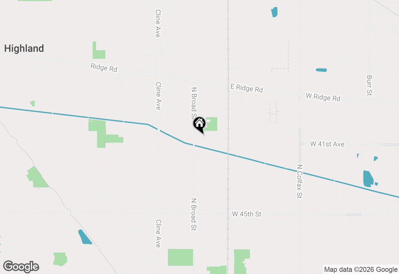 Map of 118 Minter Drive, Griffith, IN 46319