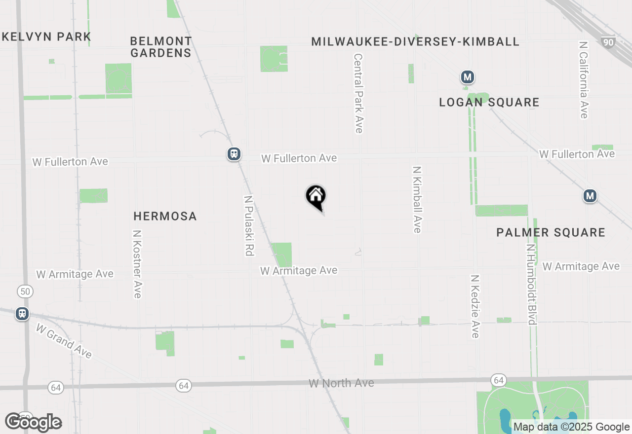 Map of 3739 W Palmer Street, Chicago, IL 60647