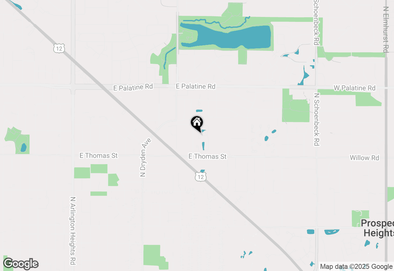 Map of 1604 E Clayton Court, Arlington Heights, IL 60004