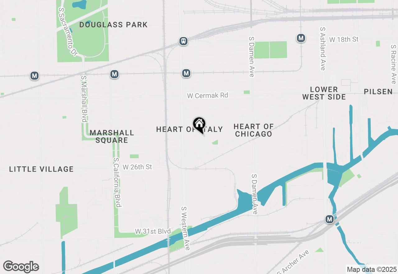 Map of 2420 S Oakley Avenue, Chicago, IL 60608