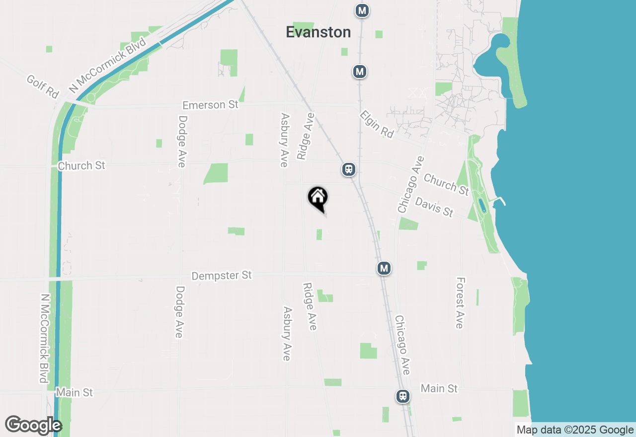 Map of 1500 Oak Avenue #3G, Evanston, IL 60201