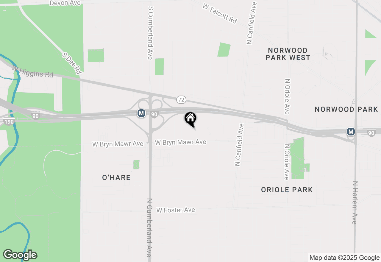 Map of 5639 N Manor Lane, Norwood Park Township, IL 60631