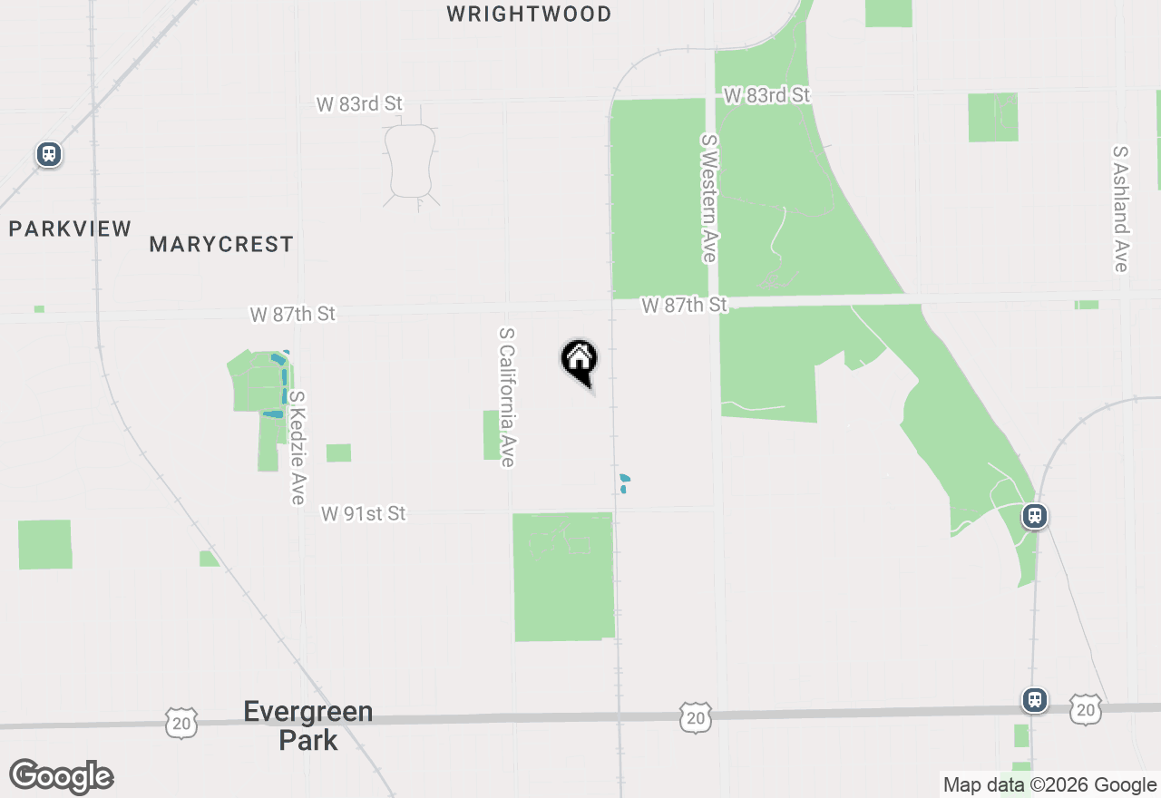 Map of 8842 S Talman Avenue, Evergreen Park, IL 60805