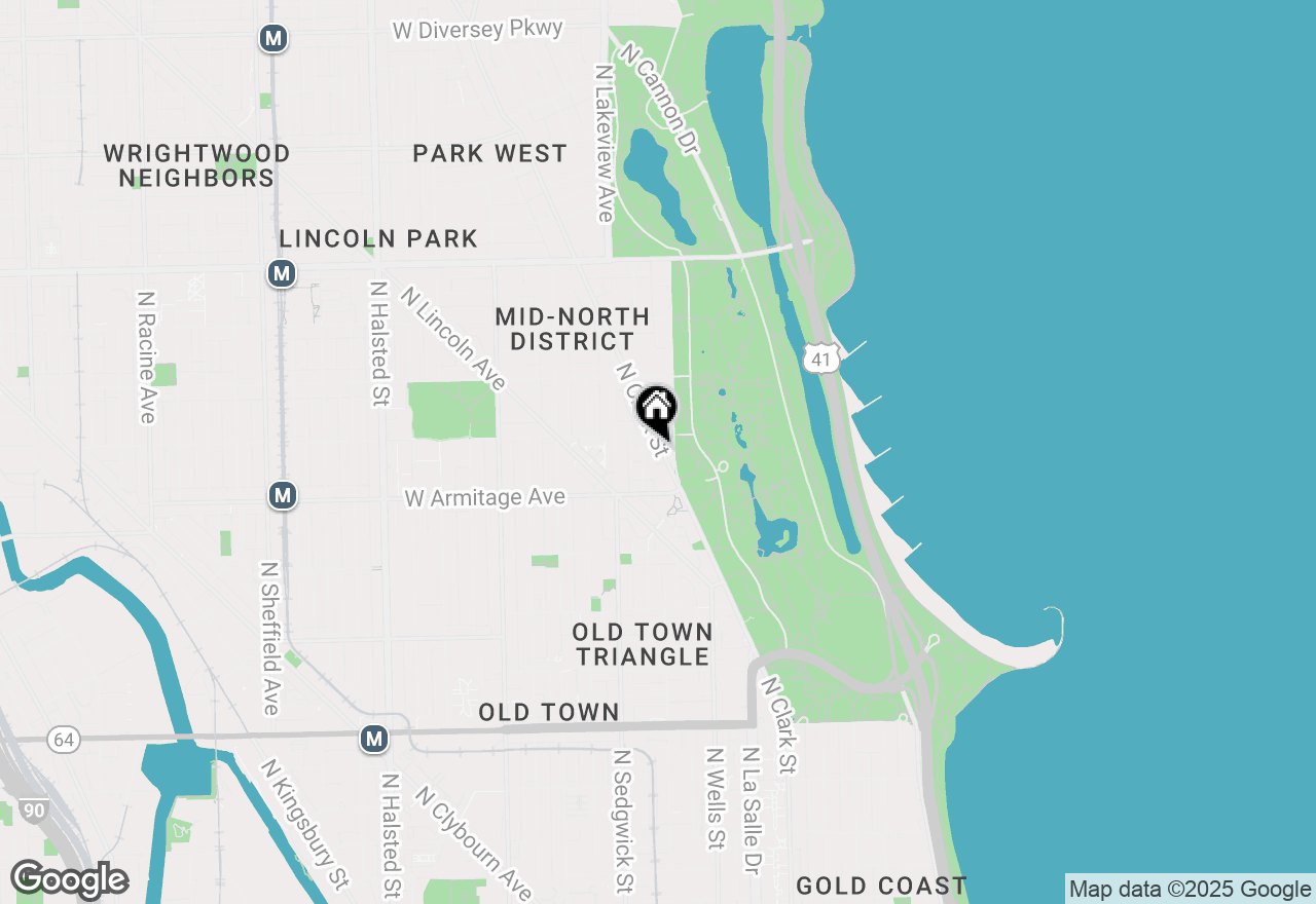 Map of 2042 N Clark Street #4N, Chicago, IL 60614