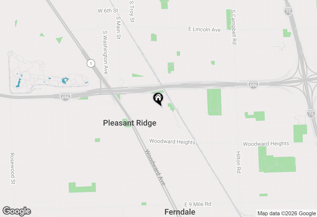 Map of 59 Wellesley Drive, Pleasant Ridge, MI 48069