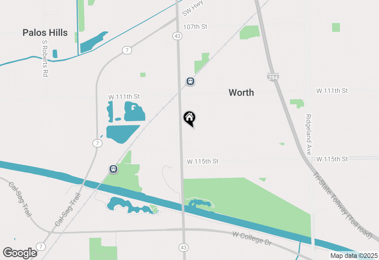 Map of 7125 W 113th Street, Worth, IL 60482