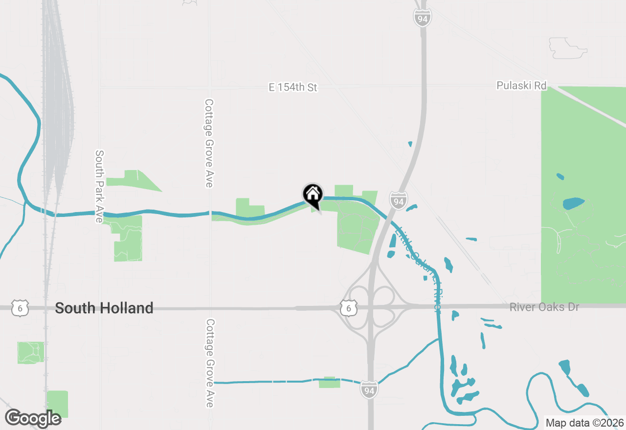 Map of 1142 E 159th Place, South Holland, IL 60473