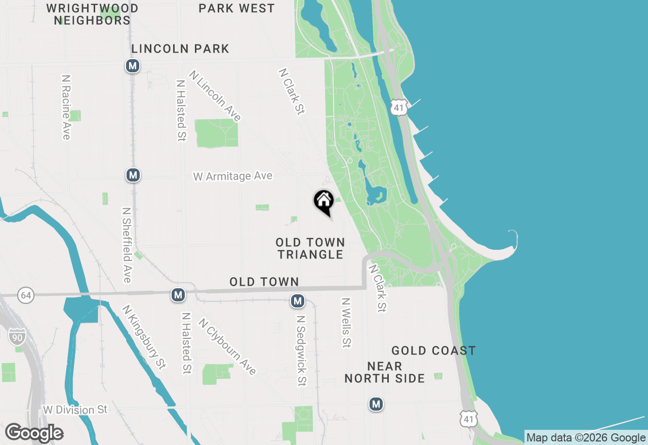 Map of 1816 N Lincoln Park West, Chicago, IL 60614