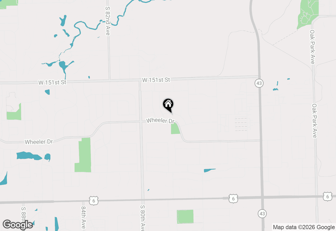 Map of 7809 Palm Drive, Orland Park, IL 60462