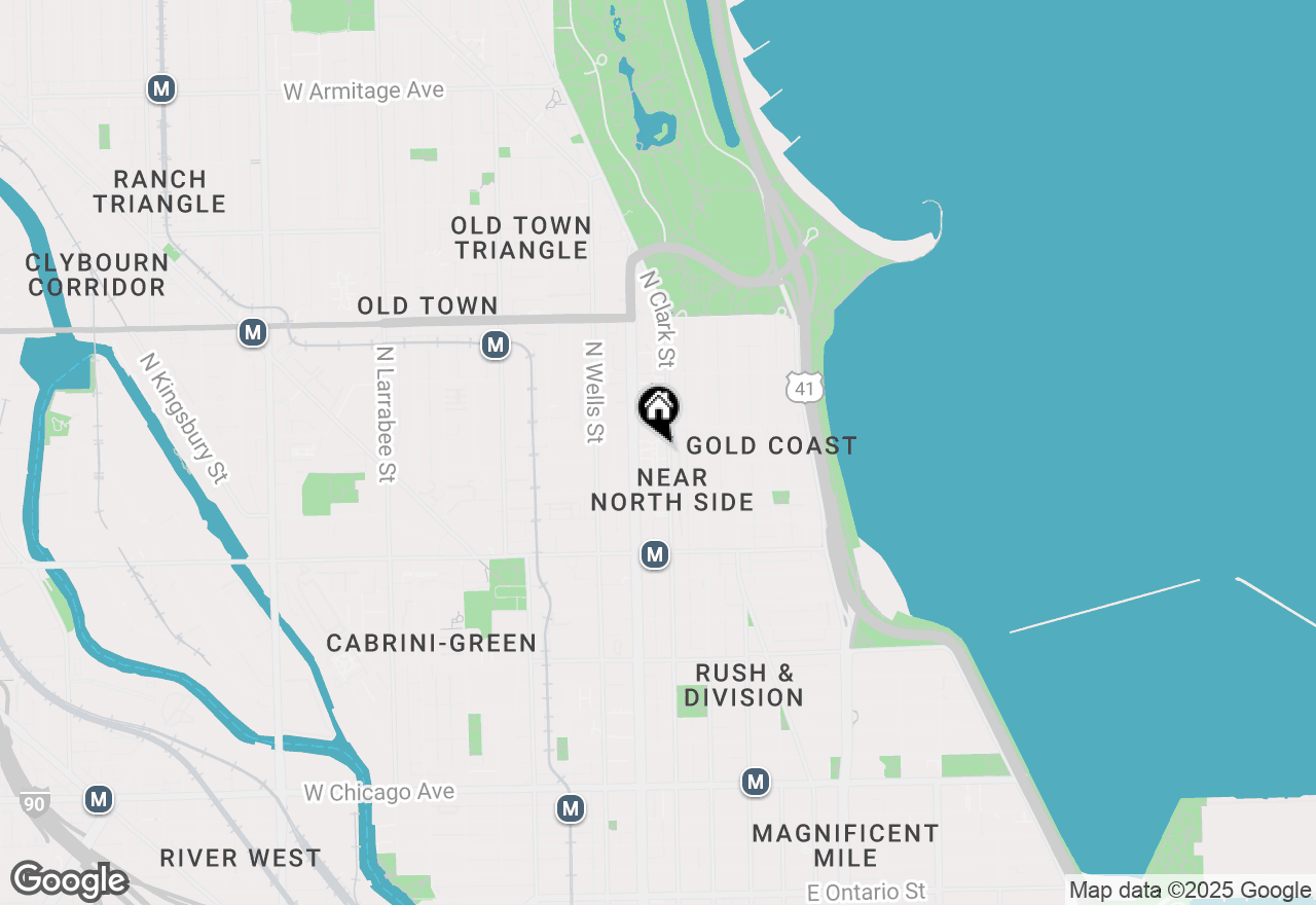 Map of 1355 N Sandburg Terrace #2308, Chicago, IL 60610