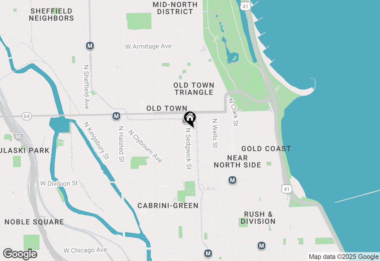 Map of 1455 N Sedgwick Street #2, Chicago, IL 60610