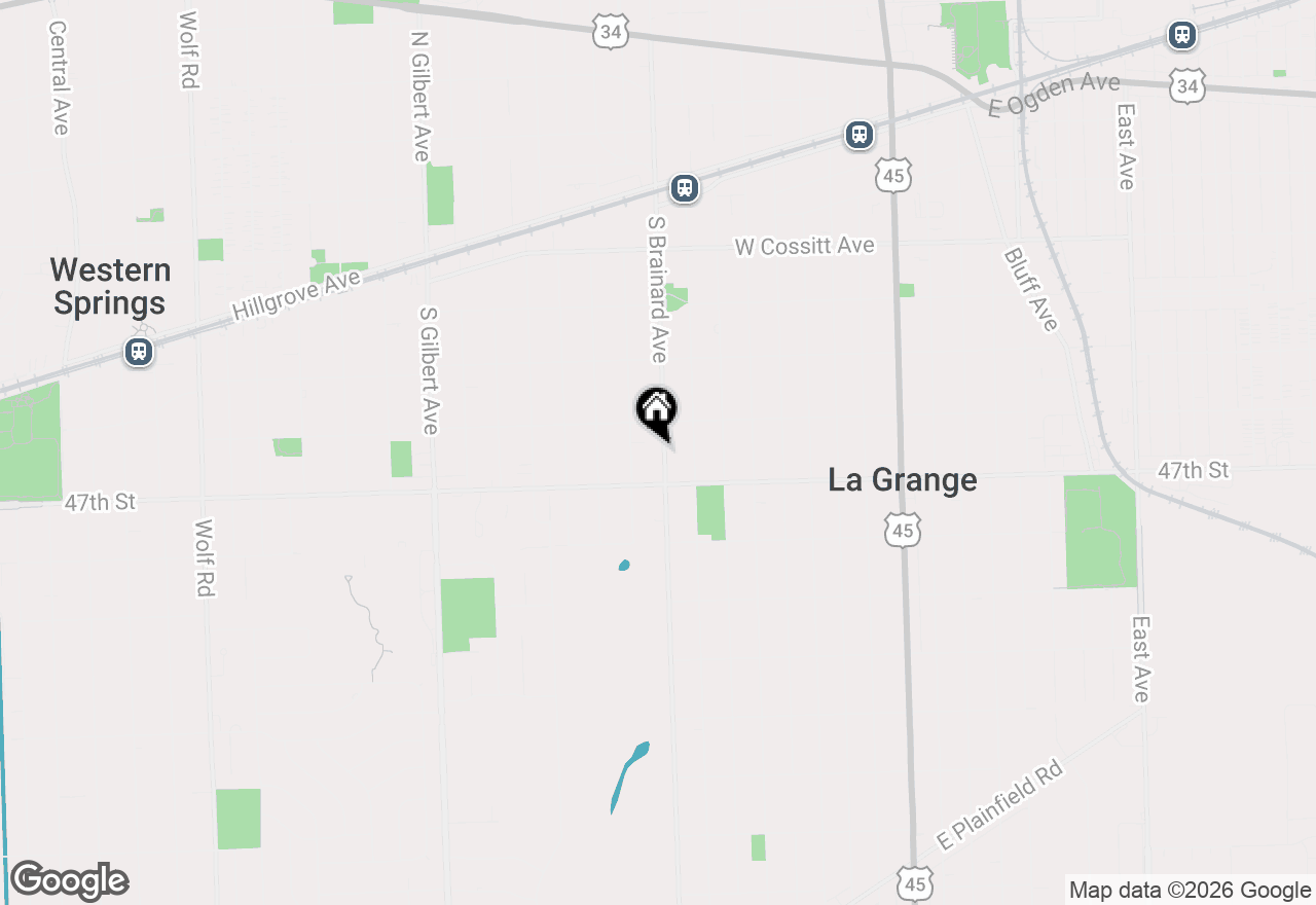 Map of 424 S Brainard Avenue, La Grange, IL 60525