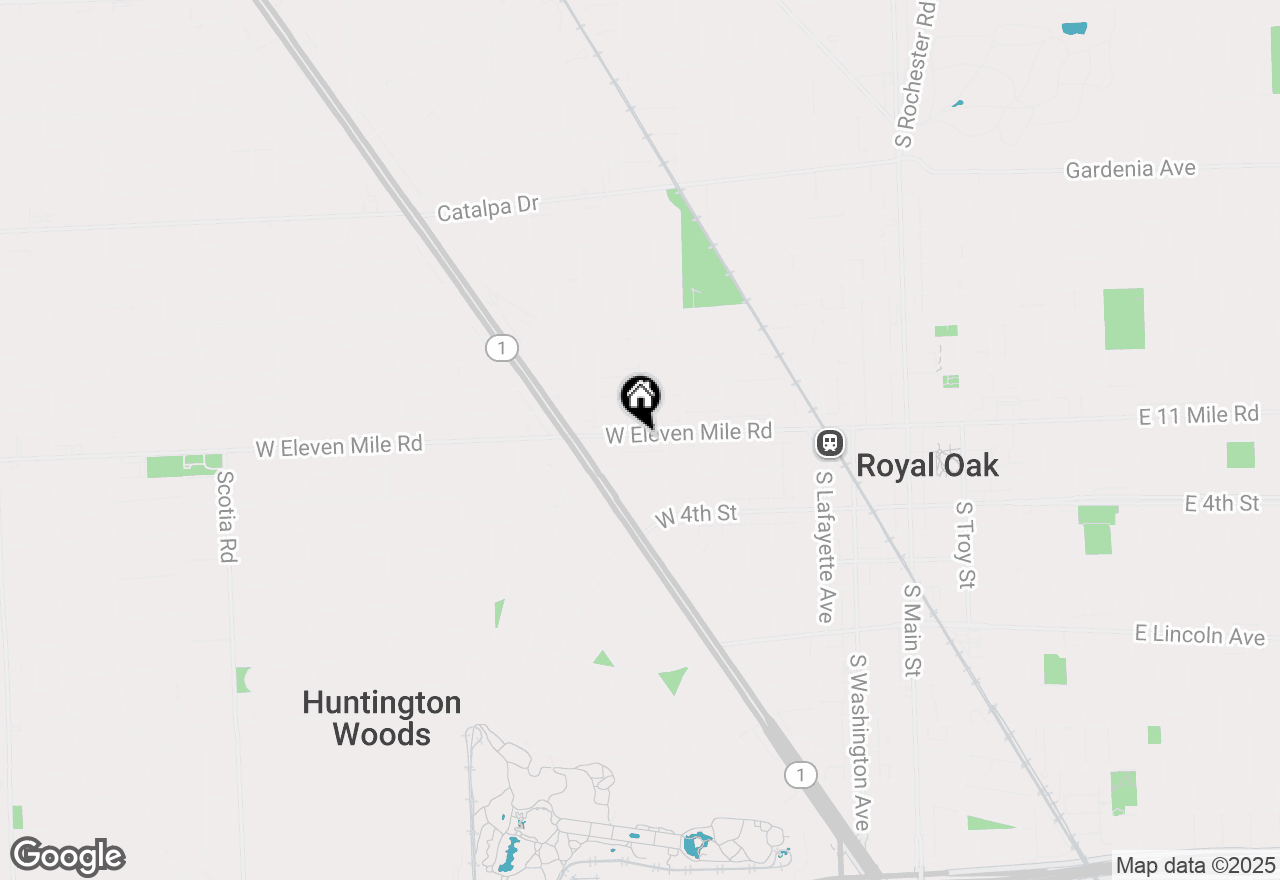 Map of 1027 W 11 Mile, Royal Oak, MI 48067