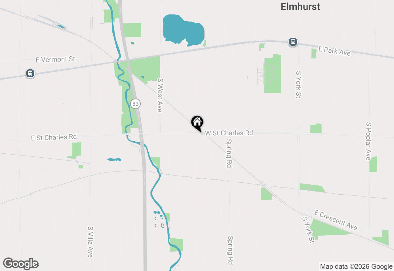 Map of 398 W Saint Charles Road, Elmhurst, IL 60126