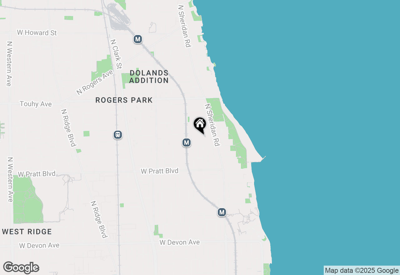 Map of 1309 W Lunt Avenue #3W, Chicago, IL 60626