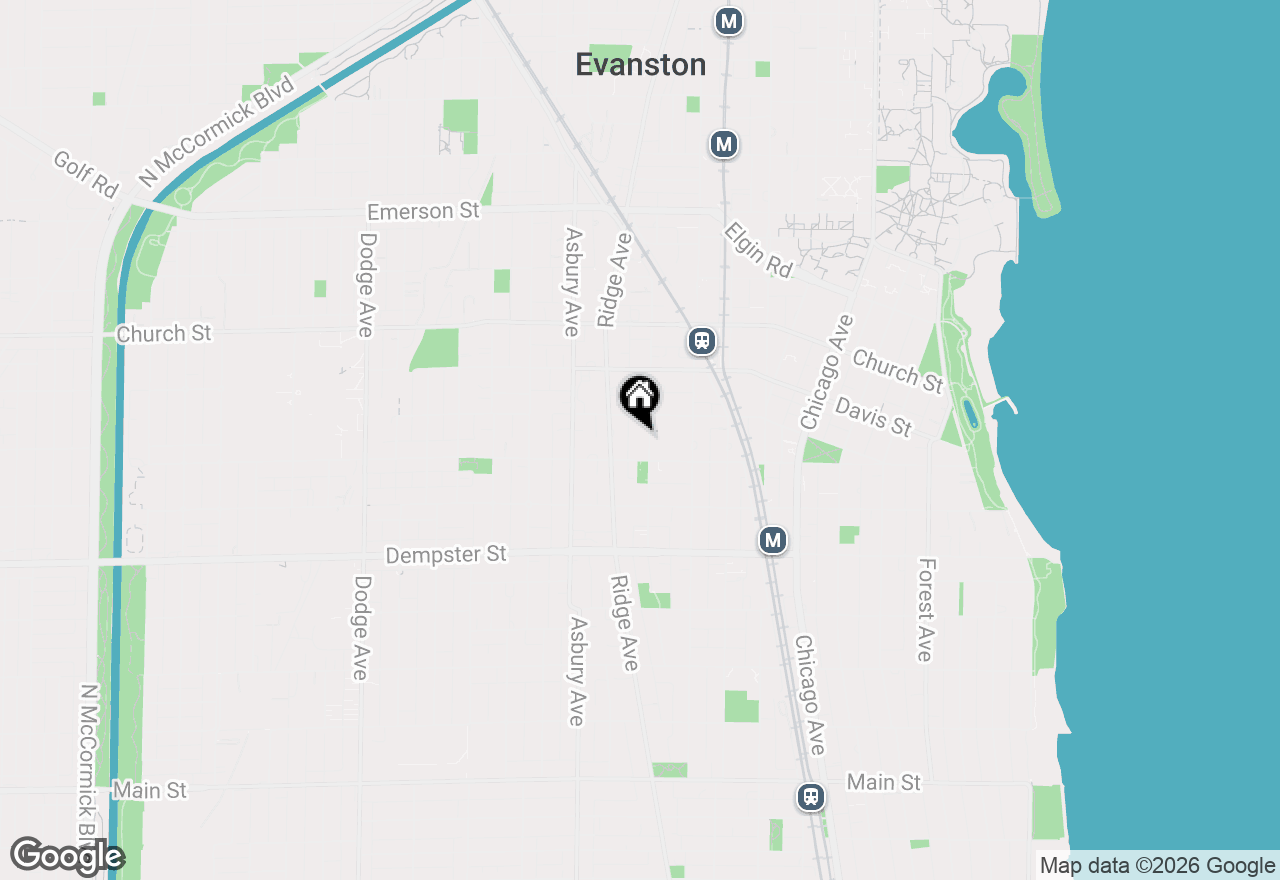 Map of 1500 Oak Avenue #4C, Evanston, IL 60201