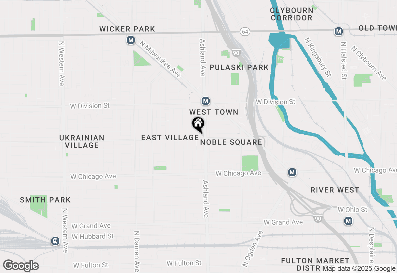 Map of 1620 W Augusta Boulevard #2W, Chicago, IL 60622