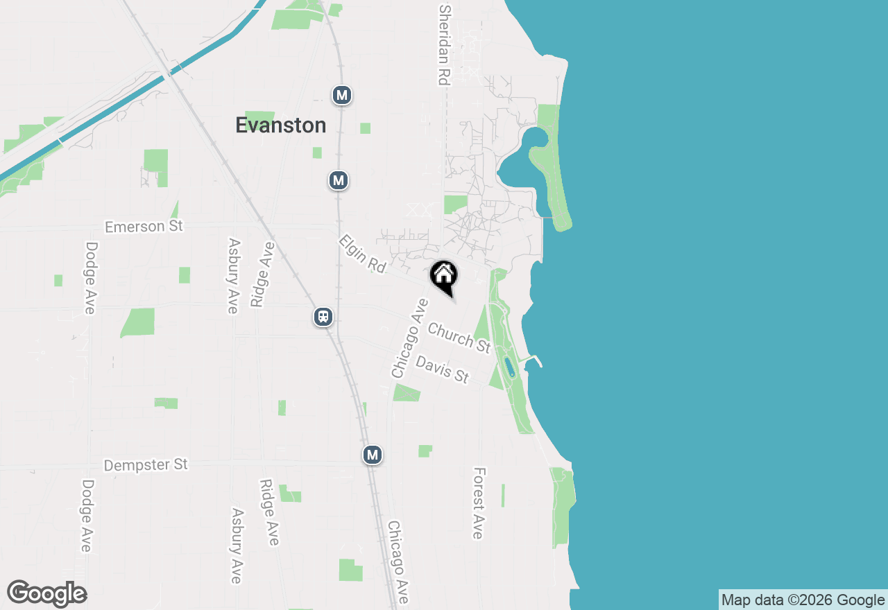 Map of 1730 Hinman Avenue #2G, Evanston, IL 60201