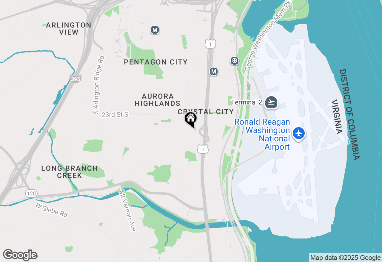 Map of 520 25th Street S, Arlington, VA 22202