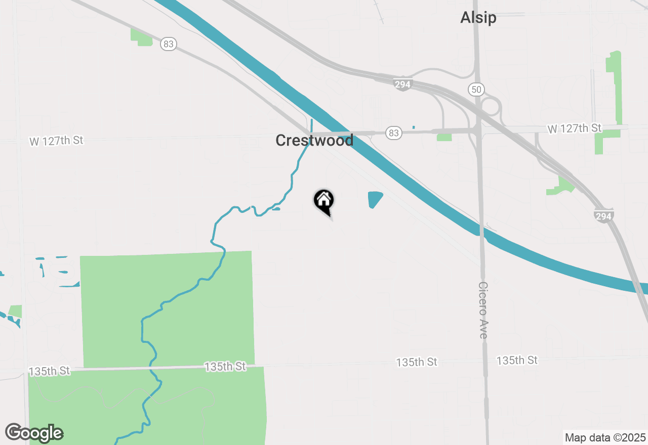 Map of 12954 Crescent Court, Crestwood, IL 60418
