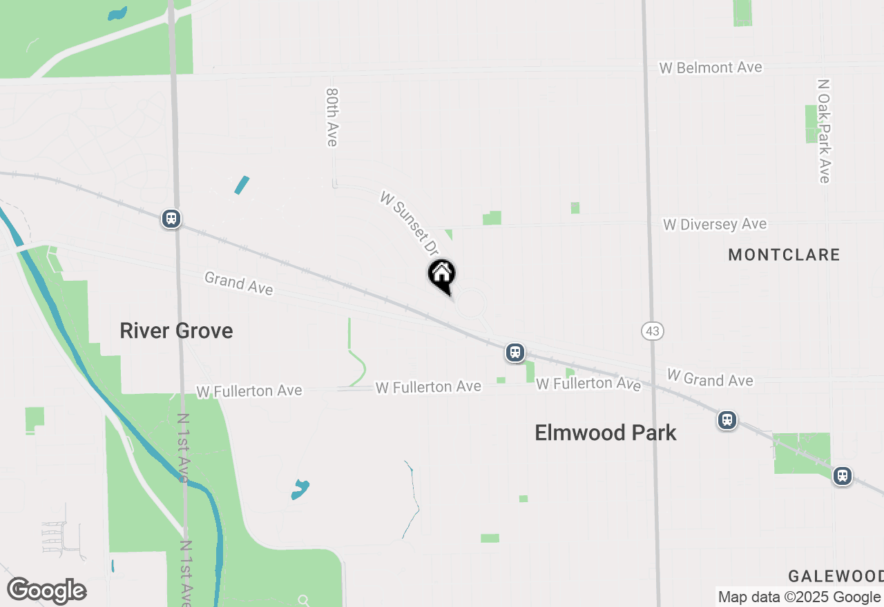 Map of 7718 W Westwood Drive, Elmwood Park, IL 60707