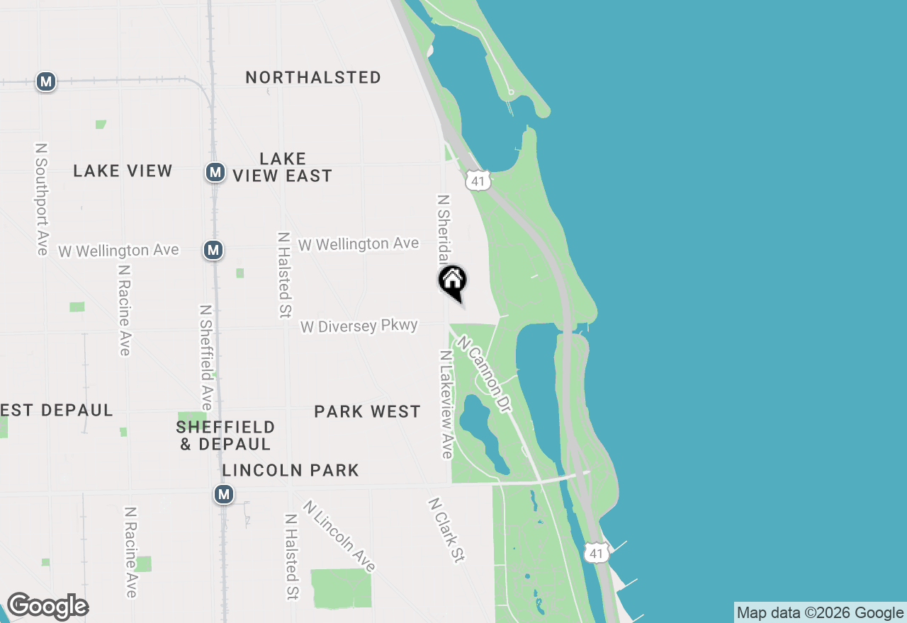 Map of 340 W Diversey Parkway #518, Chicago, IL 60657