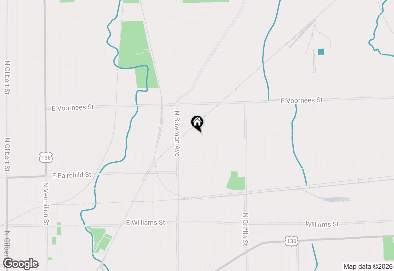 Map of 1710 E English Street, Danville, IL 61832