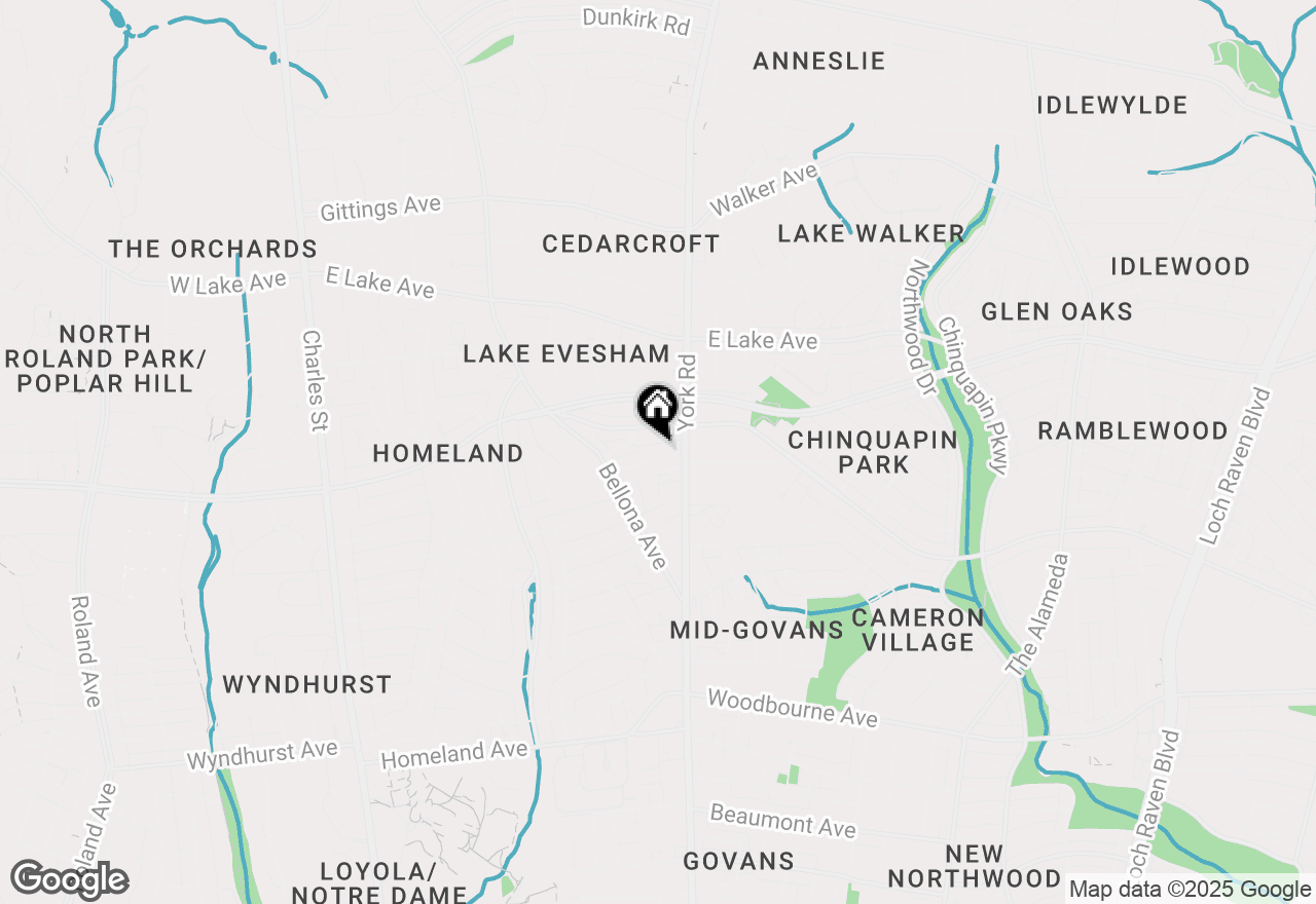 Map of 442 Rosebank Avenue, Baltimore, MD 21212