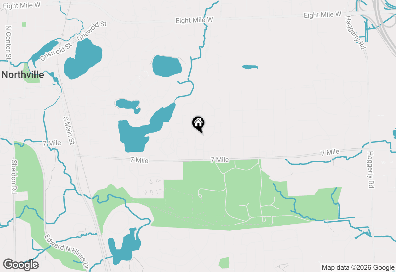 Map of 19355 Surrey Lane, Northville, MI 48167