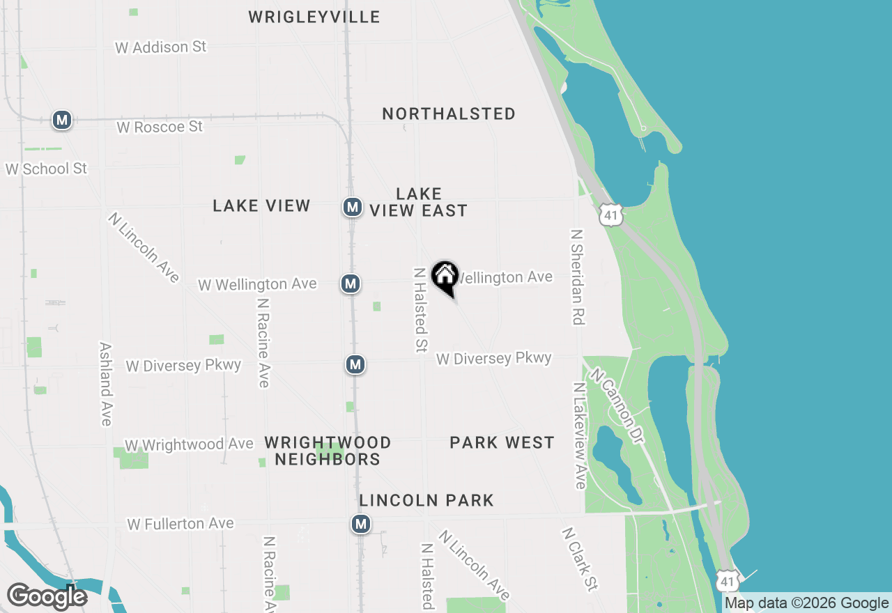 Map of 2919 N Burling Street #G, Chicago, IL 60657