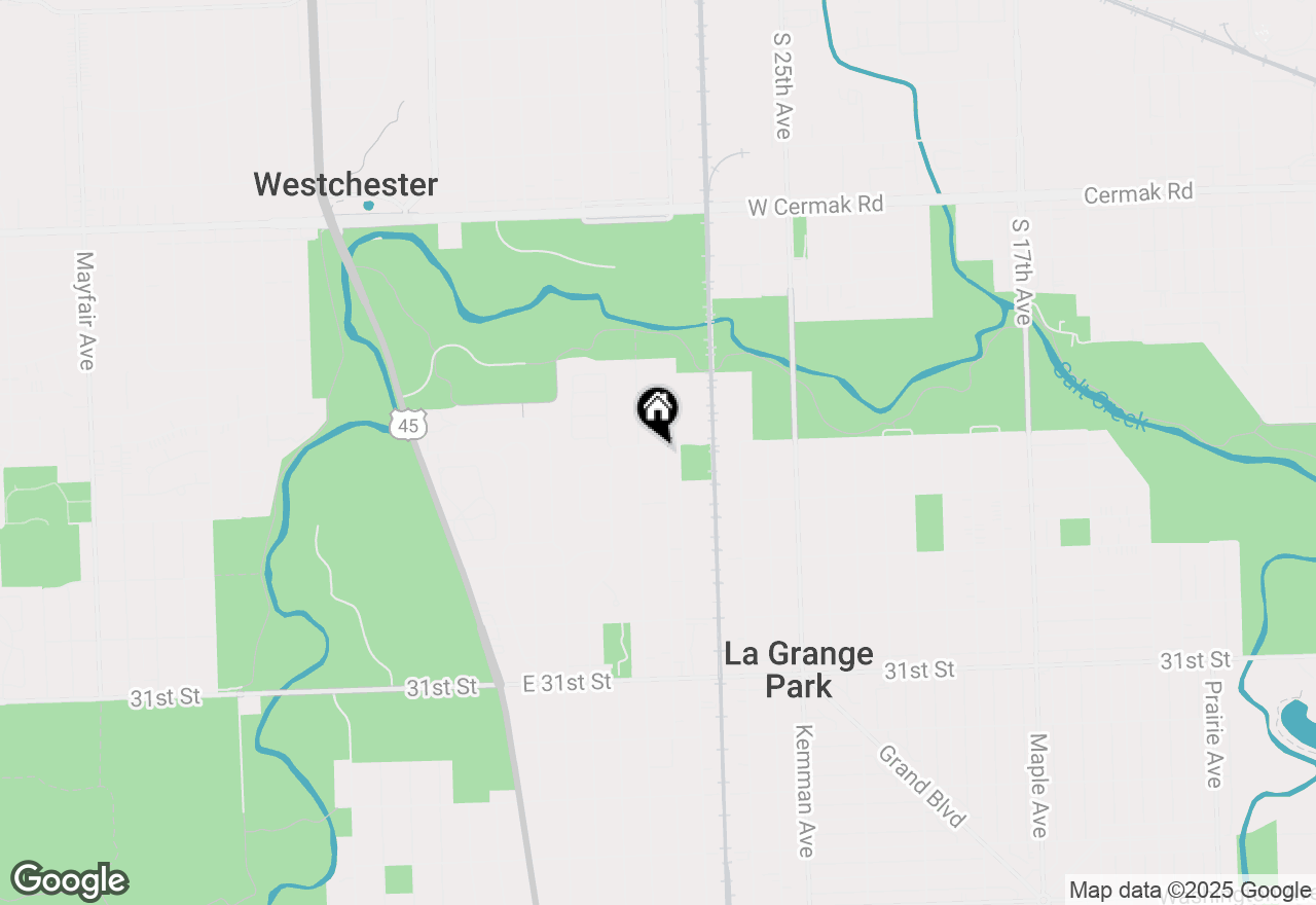 Map of 1542 Homestead Road, La Grange Park, IL 60526