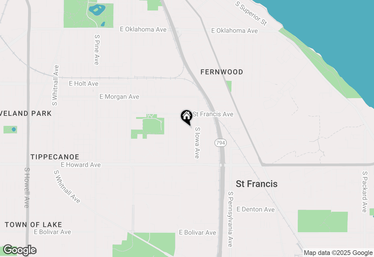 Map of 3673 S Ahmedi Ave, St. Francis, WI 53235