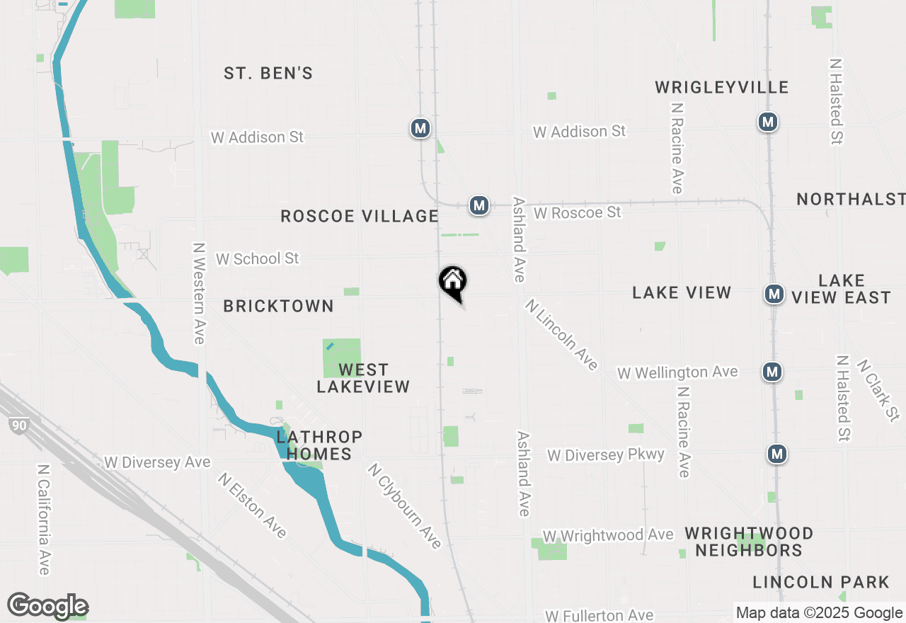 Map of 1742 W Fletcher Street, Chicago, IL 60657