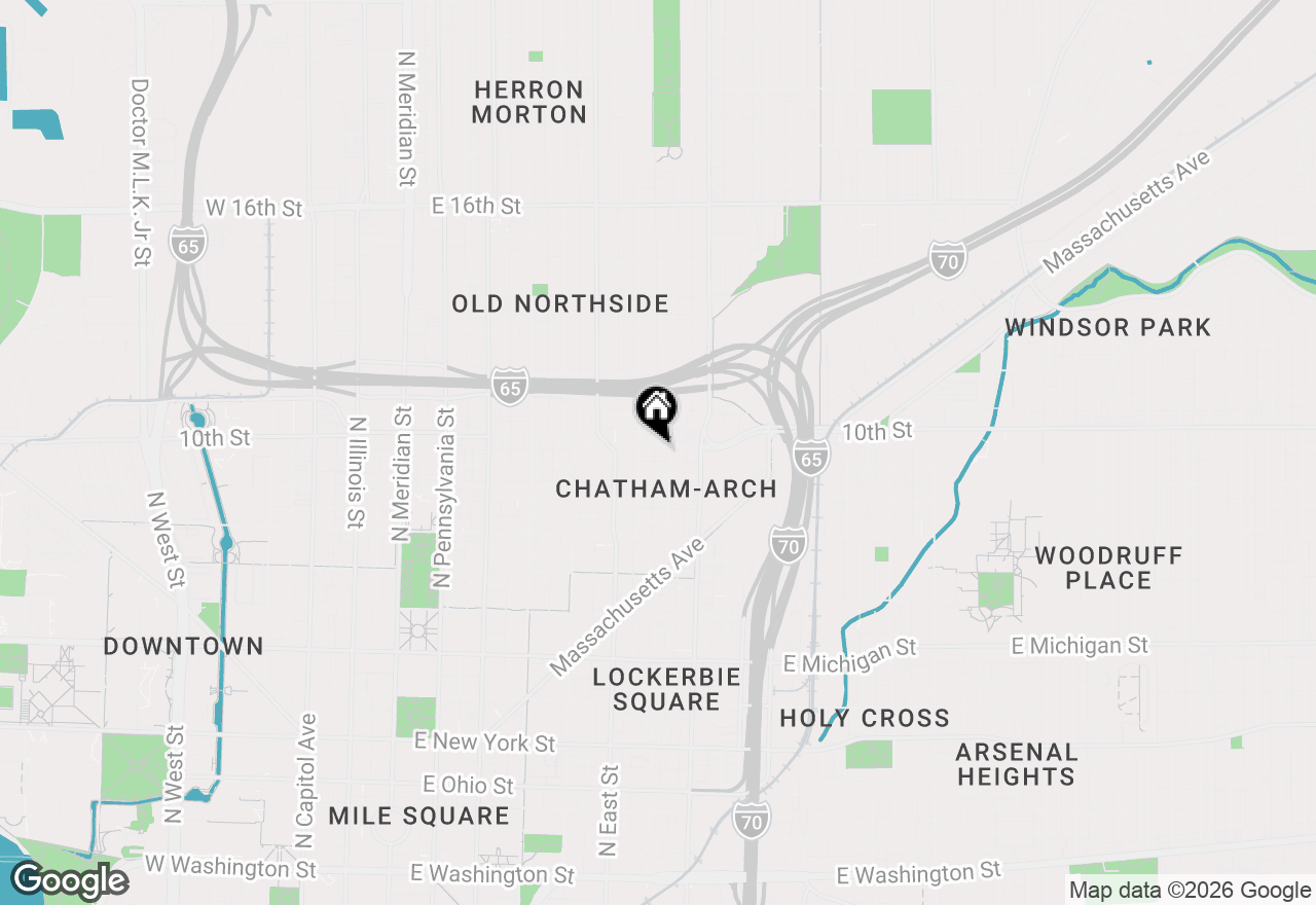 Map of 932 Broadway Street #14, Indianapolis, IN 46202