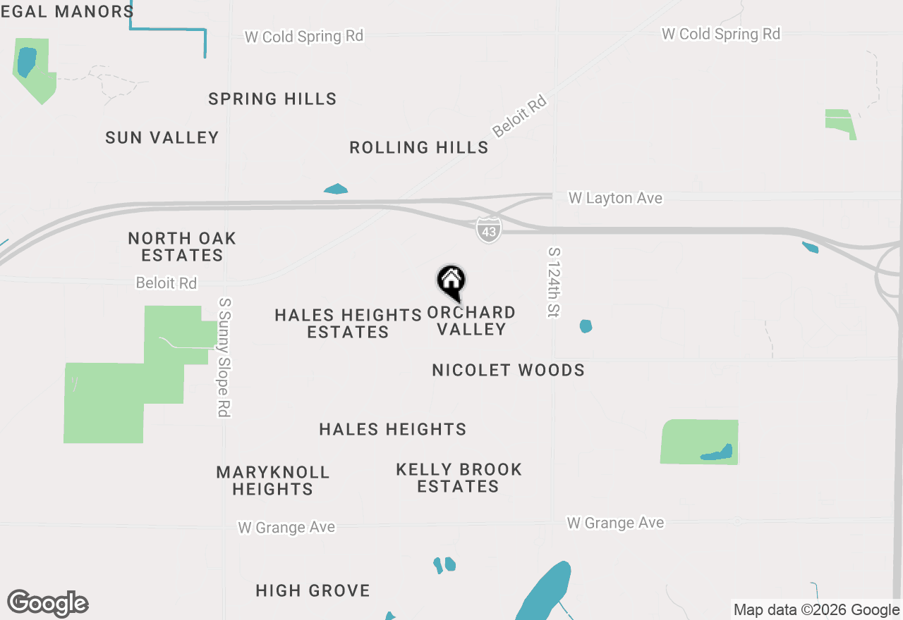 Map of 4971 S Jonathan Ln, New Berlin, WI 53151