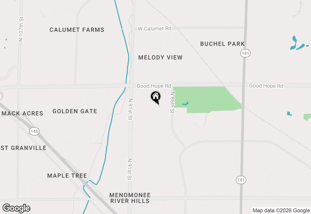 Map of 8750 W Hustis St, Milwaukee, WI 53224