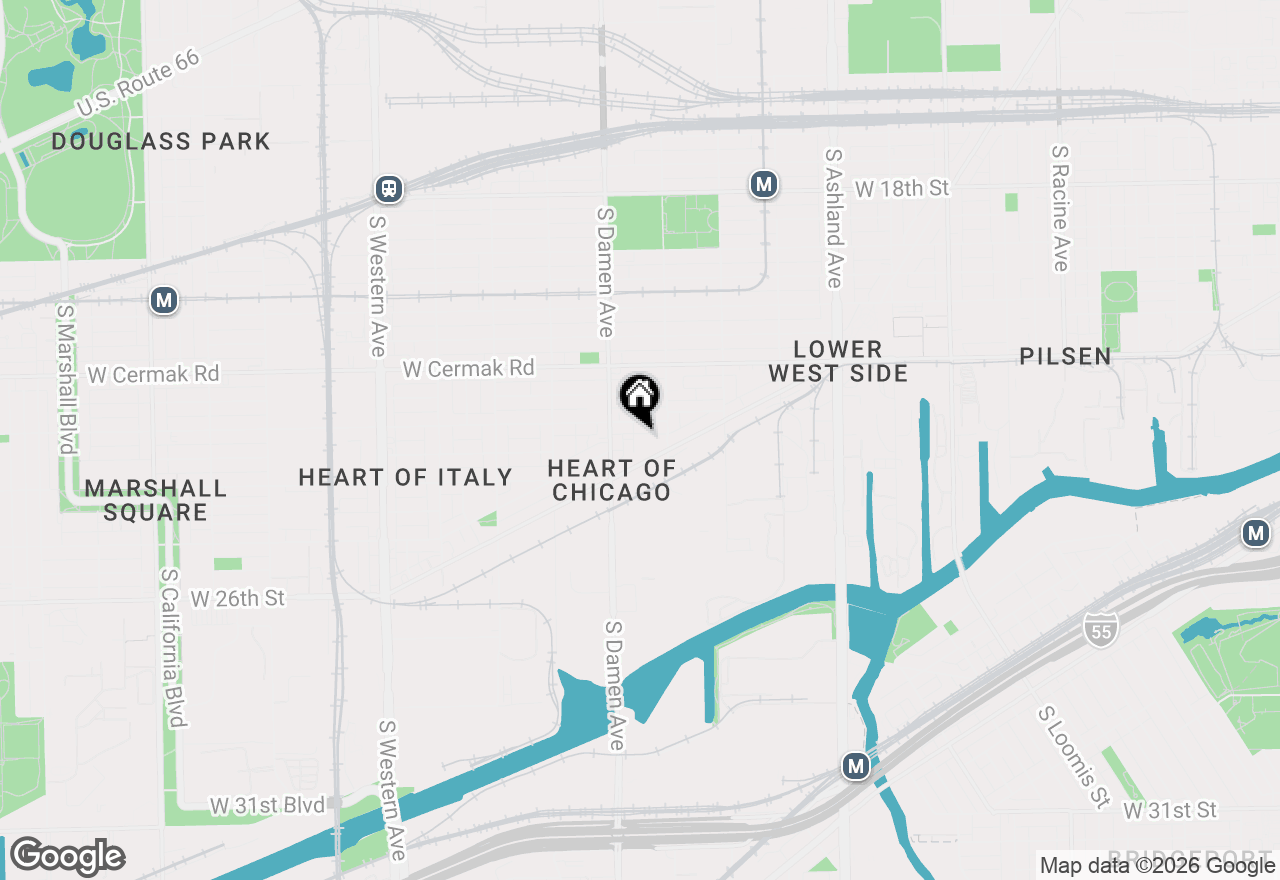 Map of 2317 S Winchester Avenue, Chicago, IL 60608