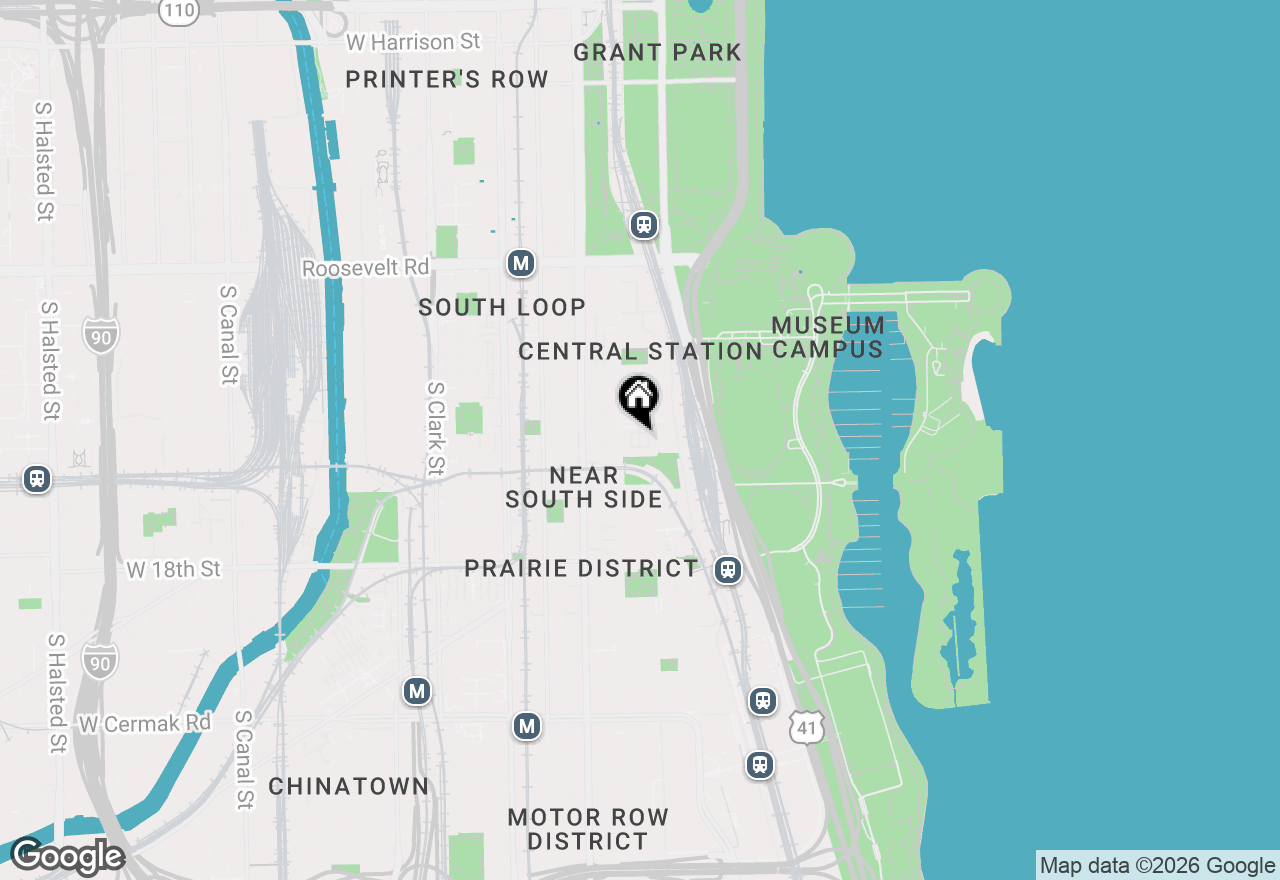 Map of 1522 S Prairie Avenue #Q, Chicago, IL 60605