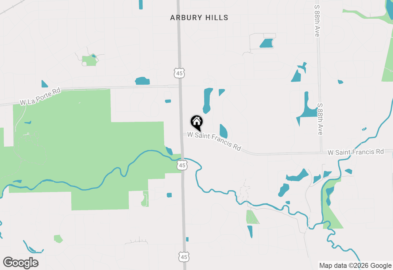 Map of 12617 W Francis Road, Mokena, IL 60448