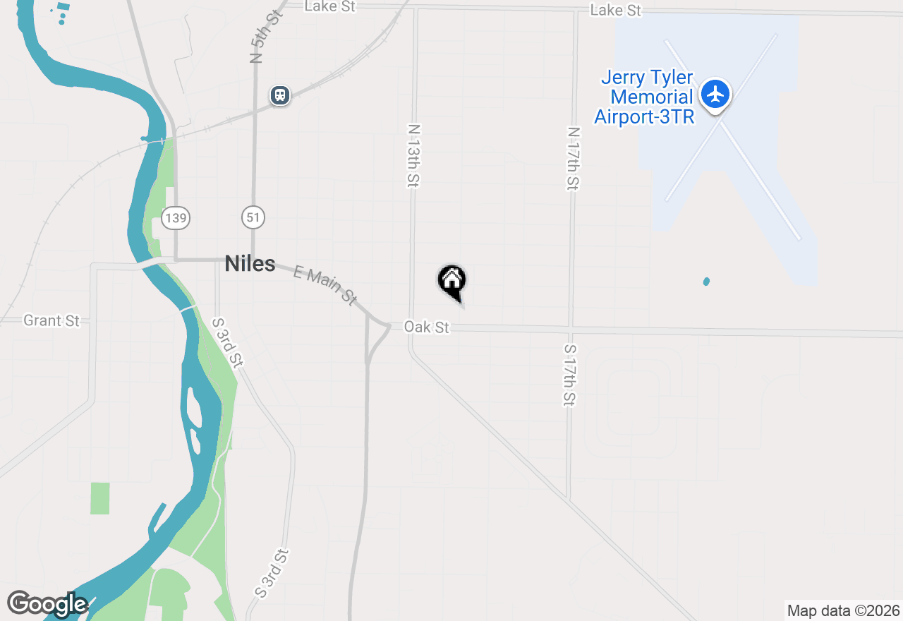 Map of 1358 Broadway Street, Niles, MI 49120