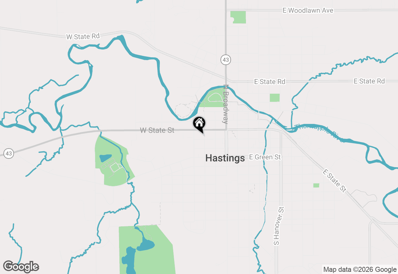 Map of 521 W Court Street, Hastings, MI 49058