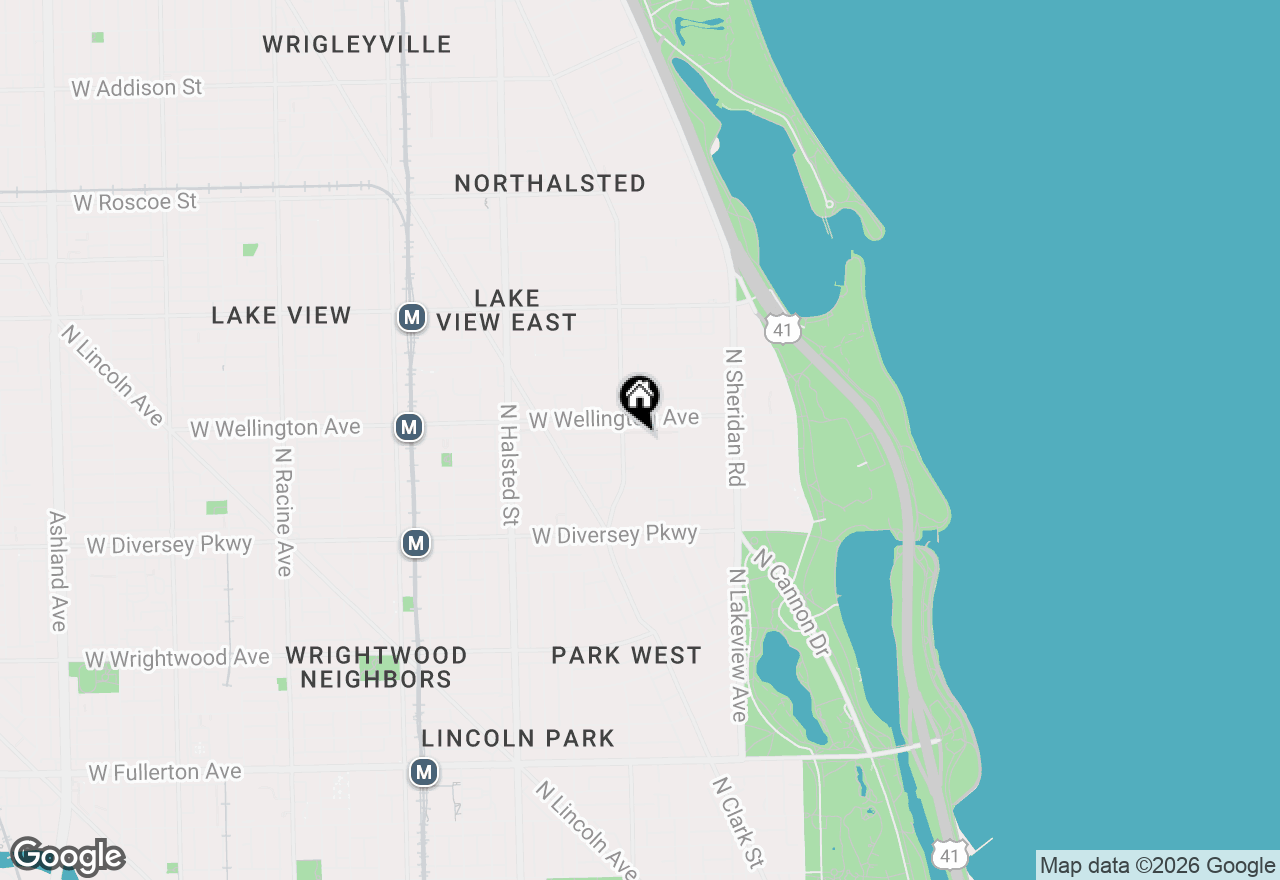 Map of 540 W Oakdale Avenue #4W, Chicago, IL 60657