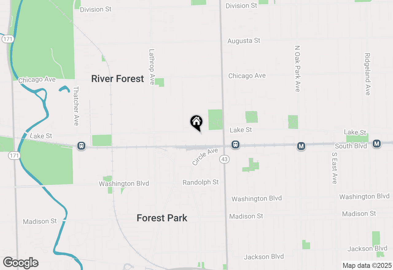 Map of 434 Clinton Place #306, River Forest, IL 60305