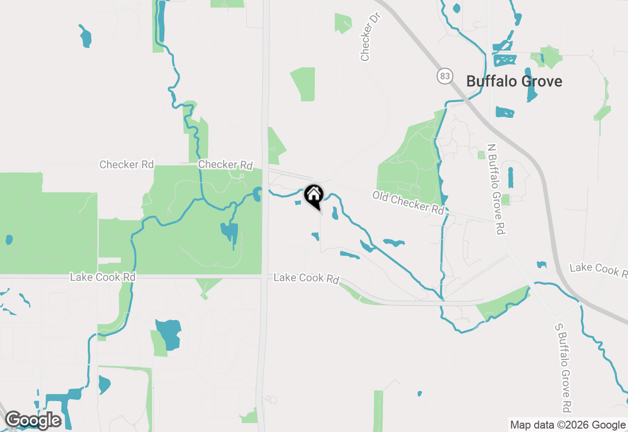 Map of 1036 Auburn Lane, Buffalo Grove, IL 60089